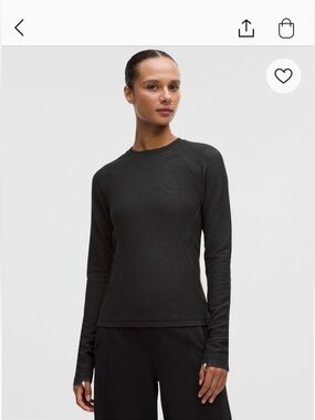Lululemon Waffle-Knit Crewneck Base Layer - Black sz L